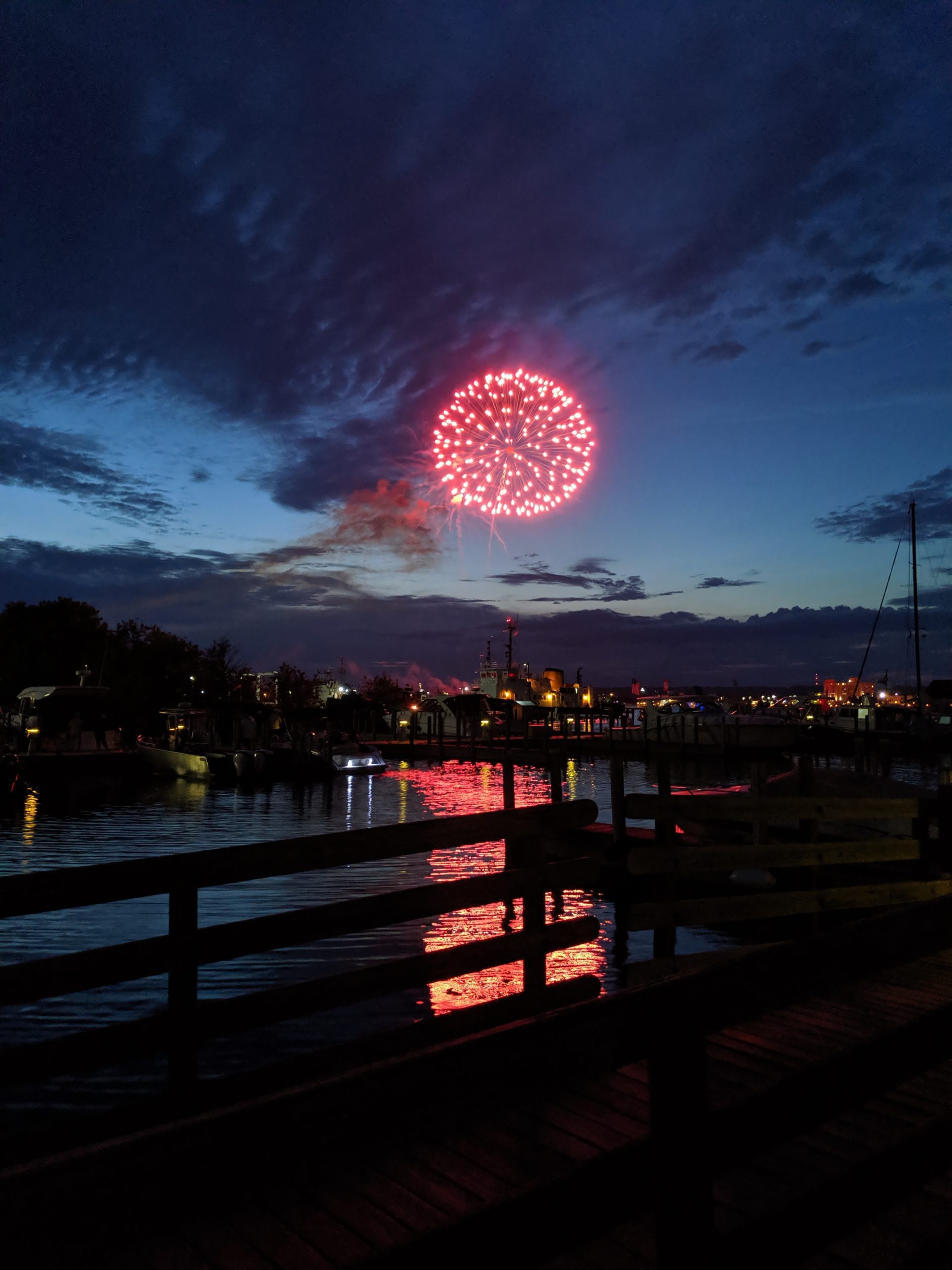 fireworks from marina