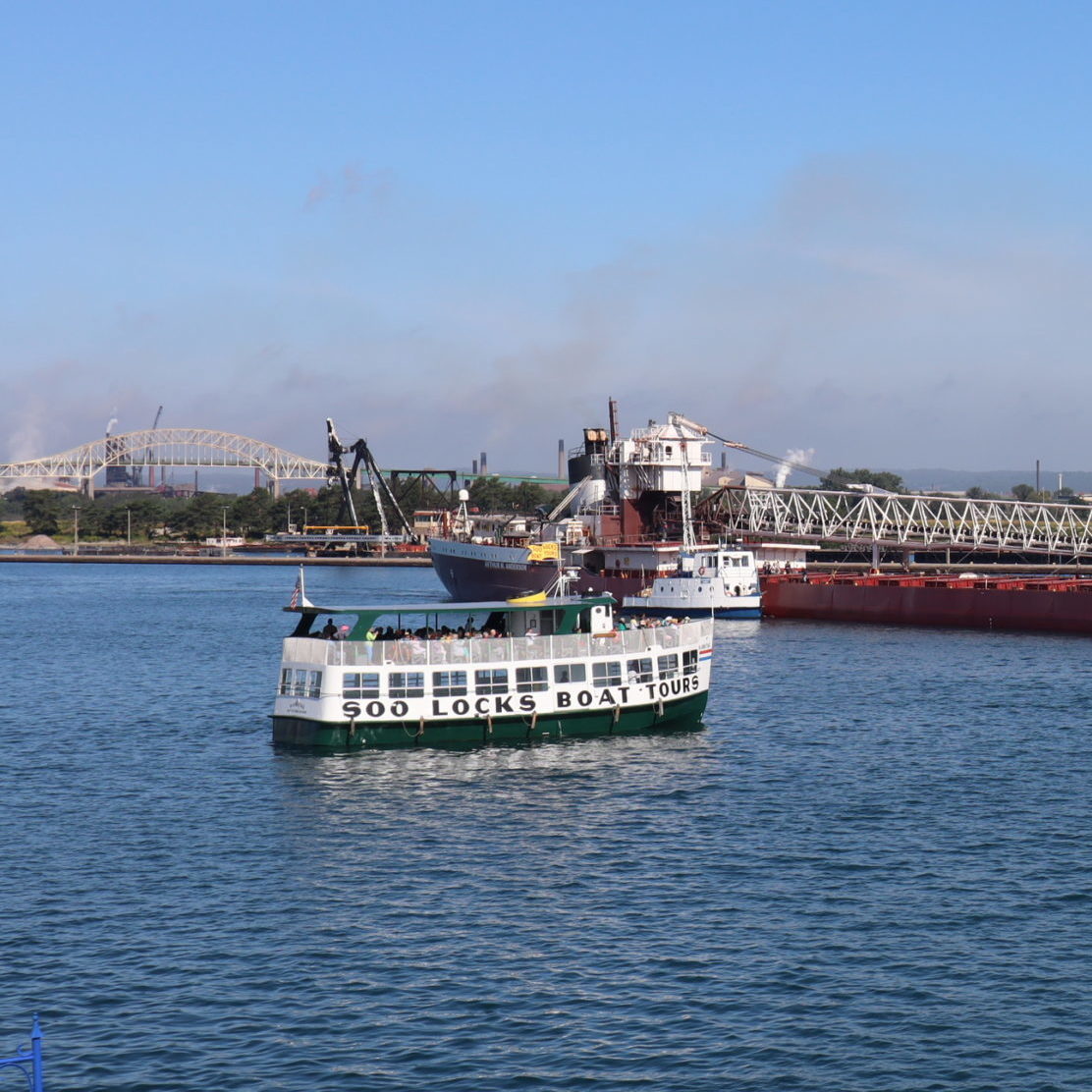 soo locks boat tours with boat
