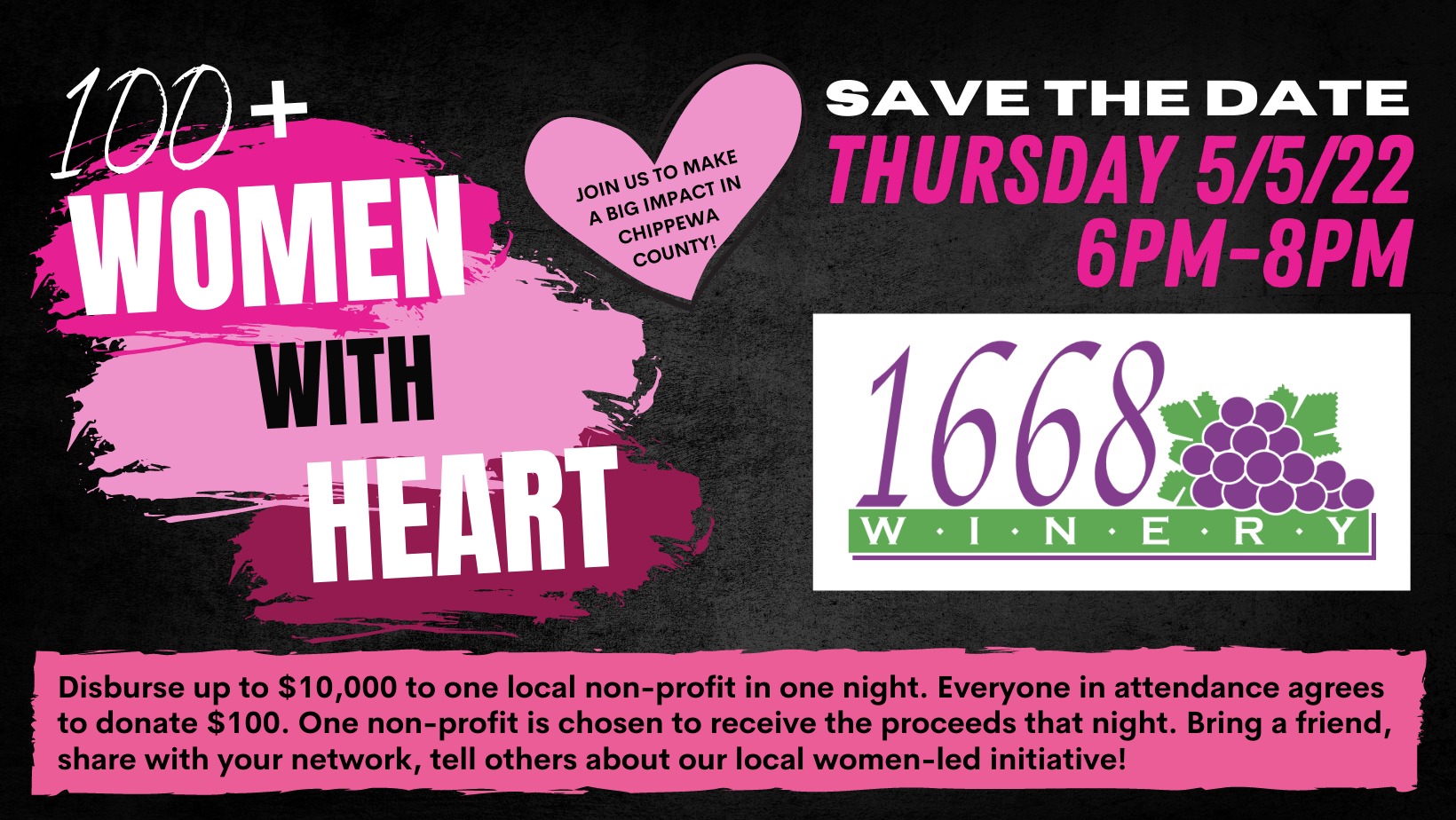 100+ women with heart event by 1668 winery