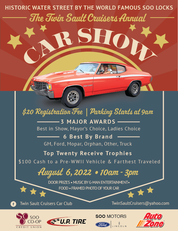 twin sault cruisers car show infographic