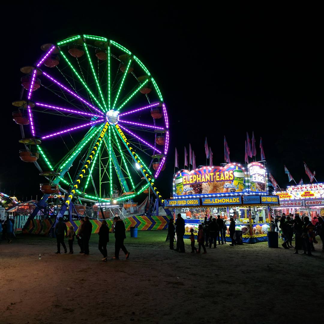 chippewa county fair at night time