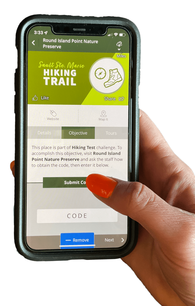 information on app regarding hiking information