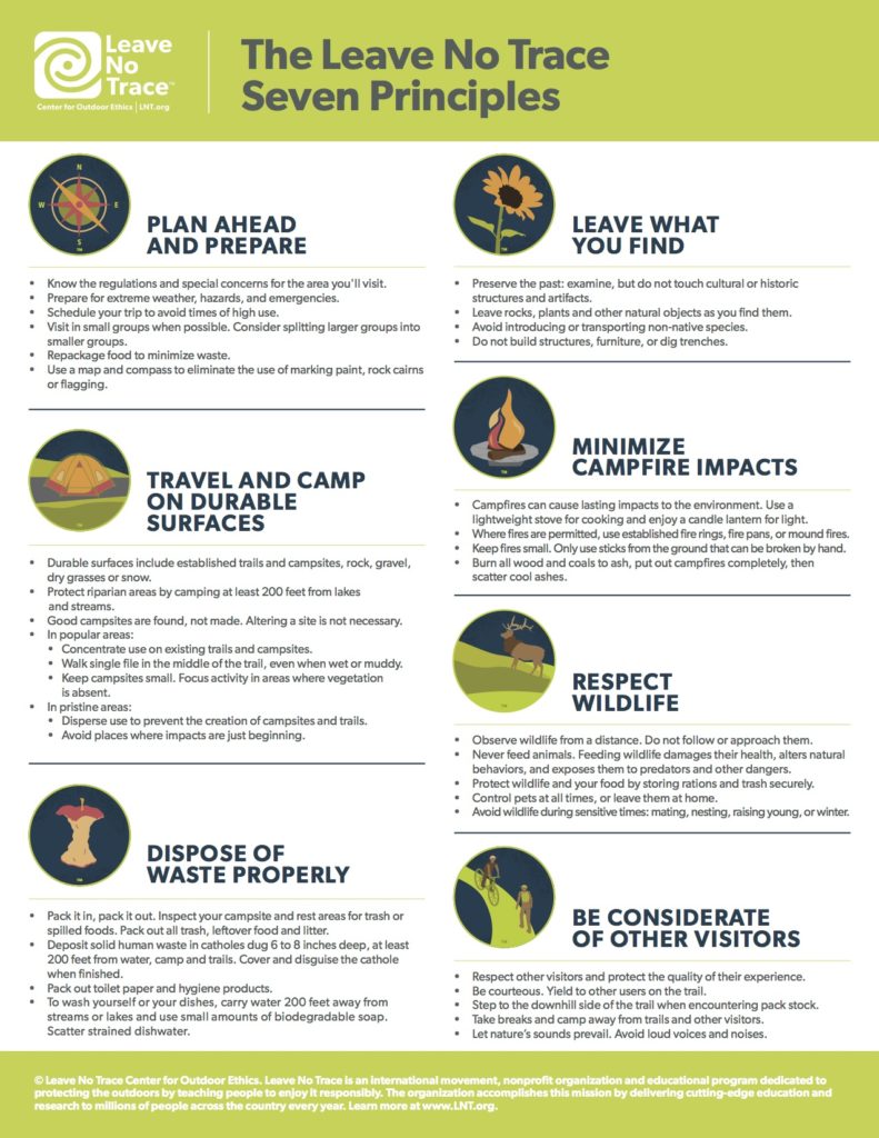 leave no trace behind 7 principles
