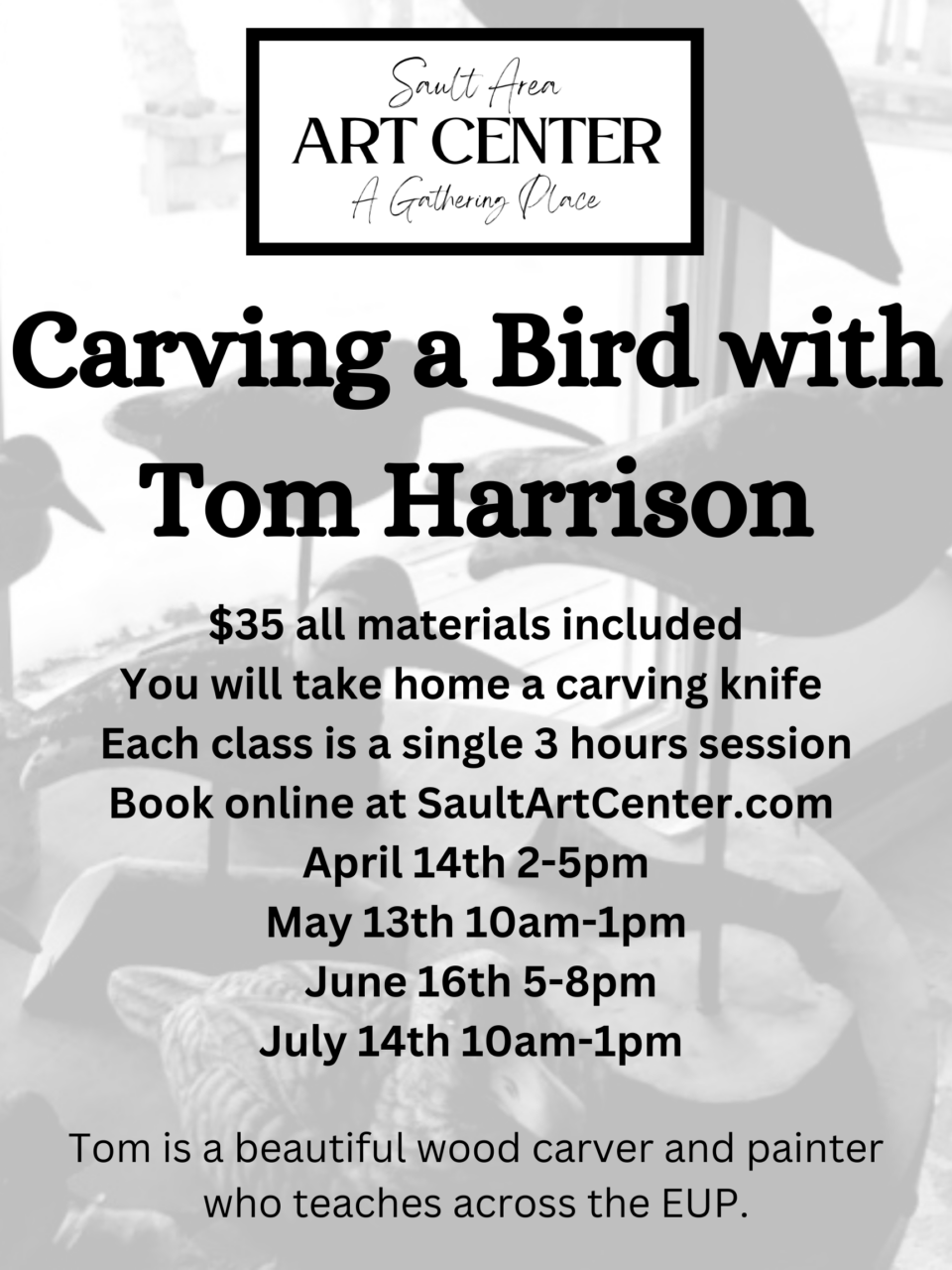 carving a bird with tom harrison