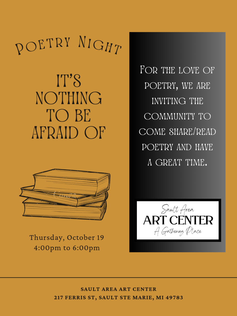 Sault Area Art Center Poetry Night