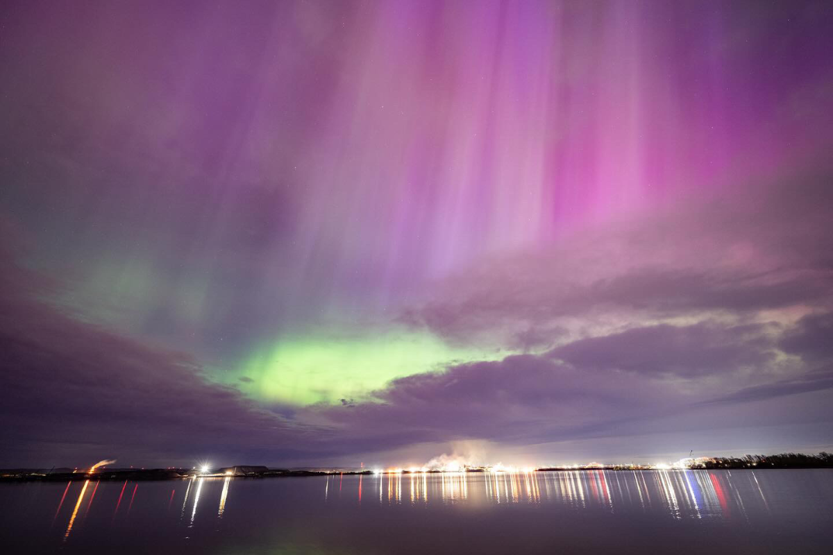 Chasing the Northern Lights from Sault Ste. Marie, Michigan