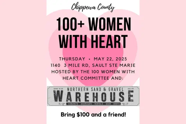 100+ women with heart event flyer