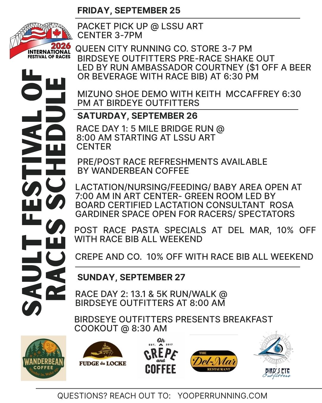 International Festival of Races 2026 schedule of events
